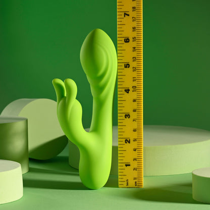 Evolved BRAT BUNNY - Green 16.2 cm USB Rechargeable Rabbit Vibrator-EN-RS-6787-2