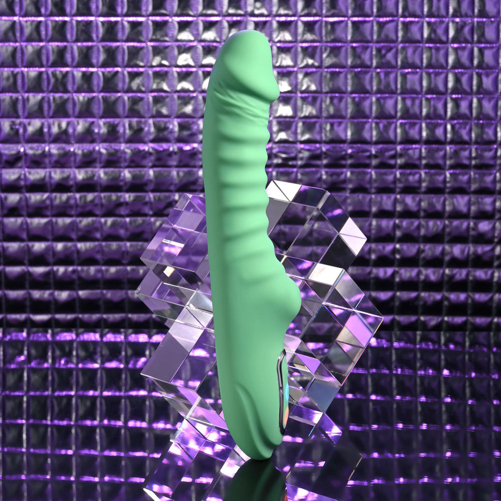 Evolved FULL THROTTLE - Mint Green 24.1 cm USB Rechargeable Vibrator-EN-RS-6909-2