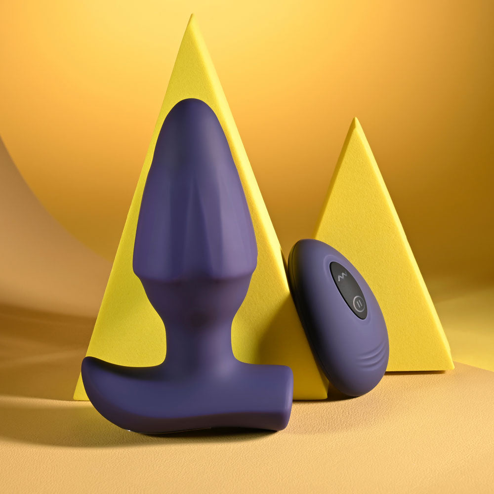 Evolved STARBURST - Purple 10.1 cm USB Rechargeable Vibrating Butt Plug with Wireless Remote - EN-RS-6992-2