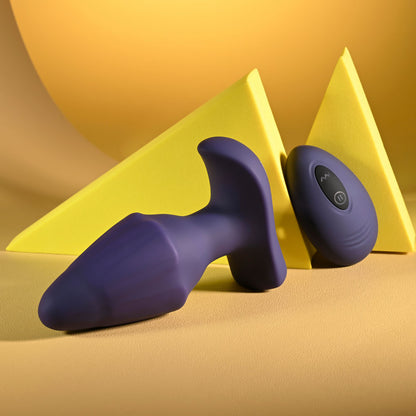 Evolved STARBURST - Purple 10.1 cm USB Rechargeable Vibrating Butt Plug with Wireless Remote - EN-RS-6992-2