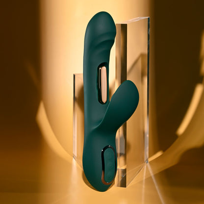 Evolved HEART OF GOLD - Green USB Rechargeable Rabbit Vibrator - EN-RS-7135-2