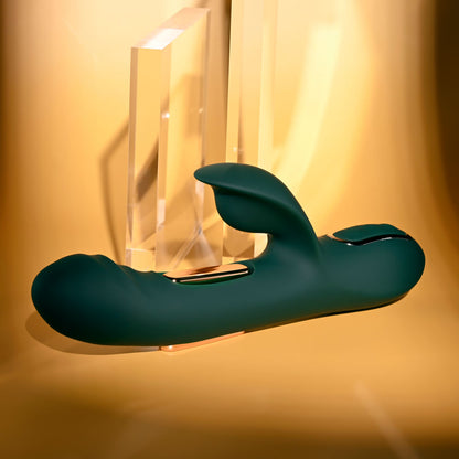 Evolved HEART OF GOLD - Green USB Rechargeable Rabbit Vibrator - EN-RS-7135-2