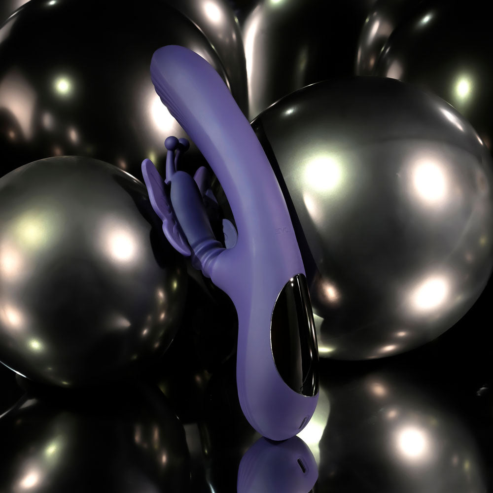 Evolved WINGS OF FRENZY - Purple USB Rechargeable Butterfly Vibrator - EN-RS-7166-2