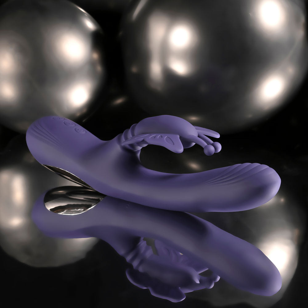 Evolved WINGS OF FRENZY - Purple USB Rechargeable Butterfly Vibrator - EN-RS-7166-2