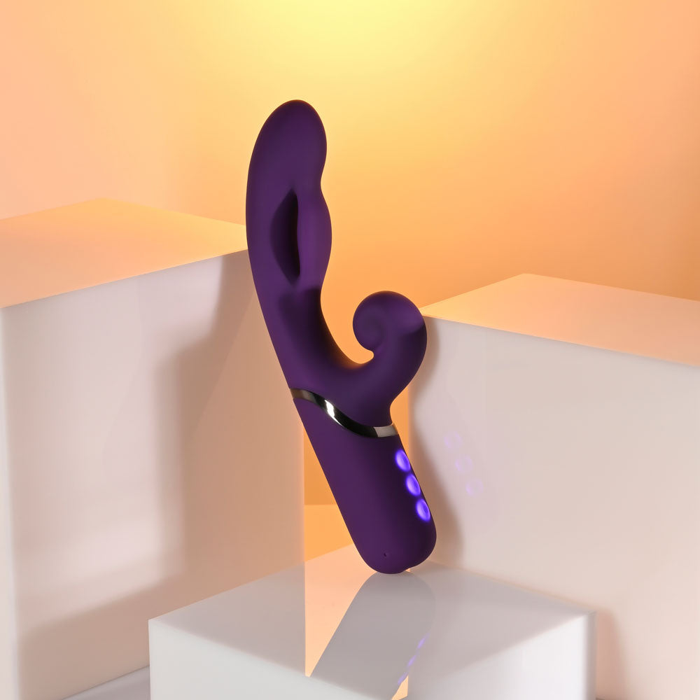 Evolved PLEASURE PUFF - Purple 24.1 cm USB Rechargeable Inflatable Rabbit Vibrator-EN-RS-7234-2
