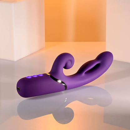 Evolved PLEASURE PUFF - Purple 24.1 cm USB Rechargeable Inflatable Rabbit Vibrator-EN-RS-7234-2