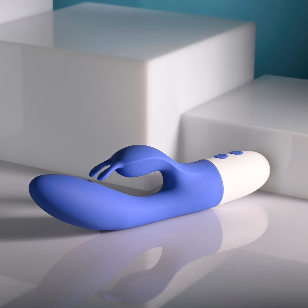 Evolved FUNNY BUNNY - Blue 20 cm USB Rechargeable Rabbit Vibrator - EN-RS-7296-2