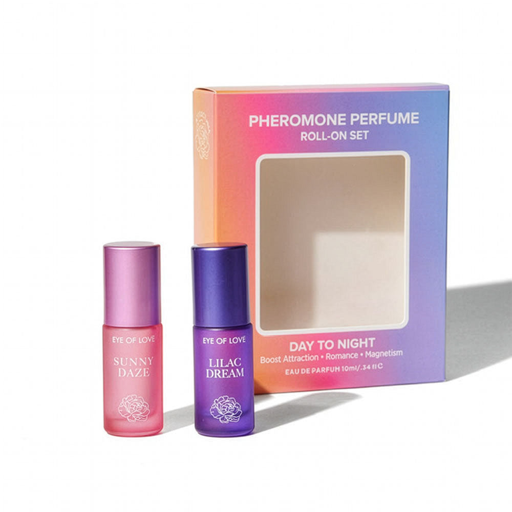 Eye Of Love Love In Bloom Pheromone Perfume Roll-On Set - Day to Night (Sunny Daze & Lilac Dream) Pheromone Perfume Oils for Women to attract Men - 10 ml Roll On Bottles-EOL-P-9394