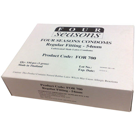 Four Seasons Regular Condoms - Bulk Box of 144-FOR700
