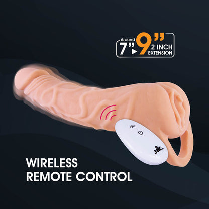 Extendor+ - Flesh 2 Inch Vibrating Penis Extender and Stroker-FVRQ047A00-001