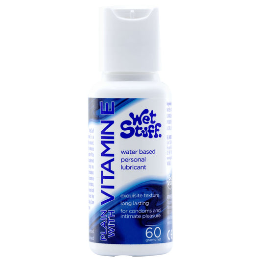 Wet Stuff Plain - 60g Bottle - Water Based Lubricant with Vitamin E - 60 gram Bottle-GW38081