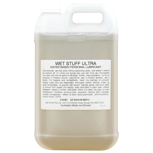 Wet Stuff Ultra - 5 kg - Water Based Lubricant - 5 kg Bottle-GW90100