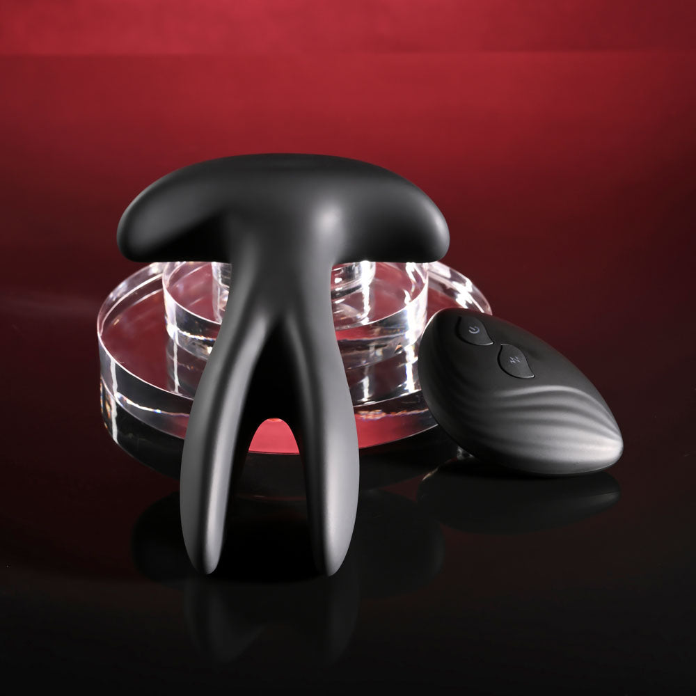 Gender X SPREAD THE LOVE - Black USB Rechargeable Stretching Anal Plug with Wireless Remote - GX-RS-6190-2