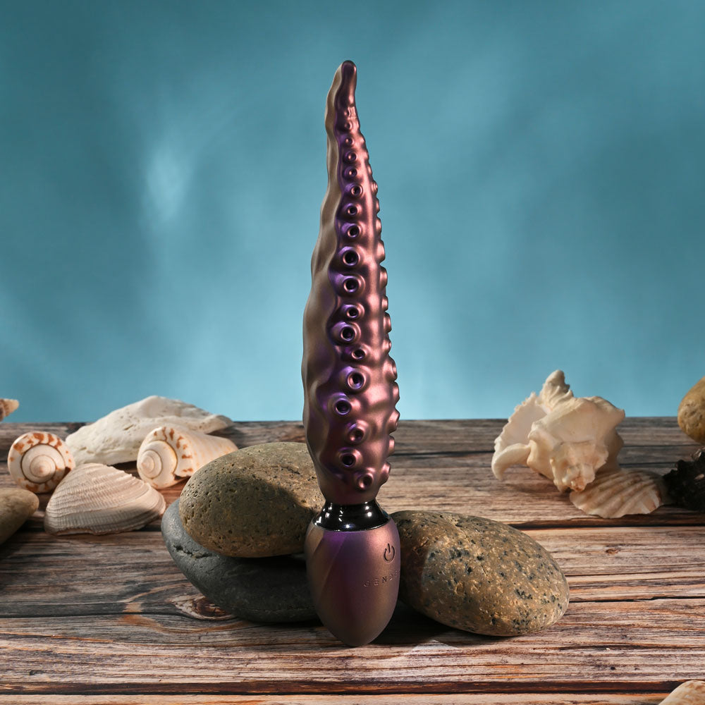 Gender X INTO THE DEEP - Purple 21.7 cm USB Rechargeable Tentacle Fantasy Massage Wand - GX-RS-7395-2