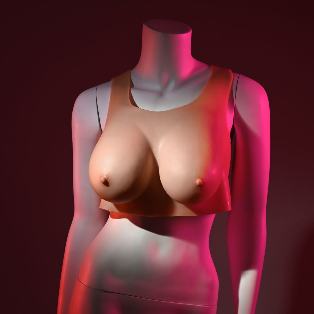 Gender X Undergarments - Plate D-Cup - Light Flesh Wearable Breasts
