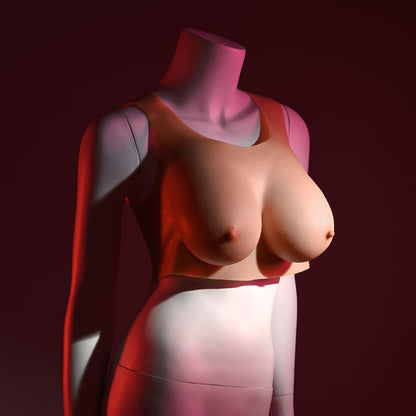 Gender X Undergarments - Plate D-Cup - Light Flesh Wearable Breasts