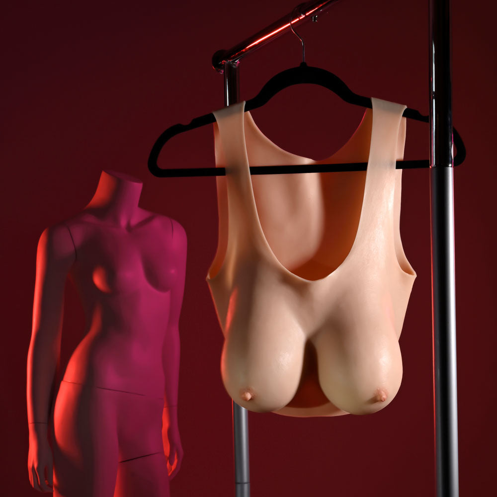 Gender X Undergarments - Plate D-Cup - Light Flesh Wearable Breasts
