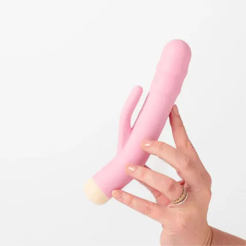 Girls Get Off - DeeDee - Pink 19 cm USB Rechargeable Thrusting Rabbit Vibrator