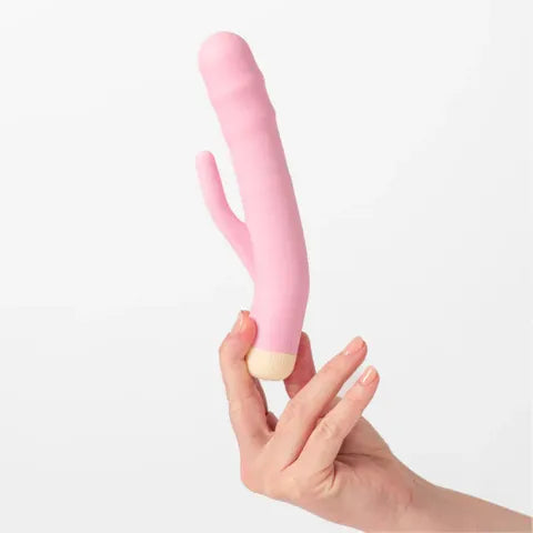Girls Get Off - DeeDee - Pink 19 cm USB Rechargeable Thrusting Rabbit Vibrator