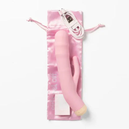 Girls Get Off - DeeDee - Pink 19 cm USB Rechargeable Thrusting Rabbit Vibrator