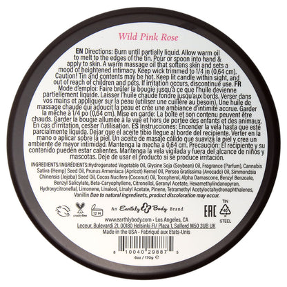 EB Aphrodisiac Massage Candle - Wild Pink Rose - Wild Pink Rose Scented Massage Candle - 170 g - HSBNAC032