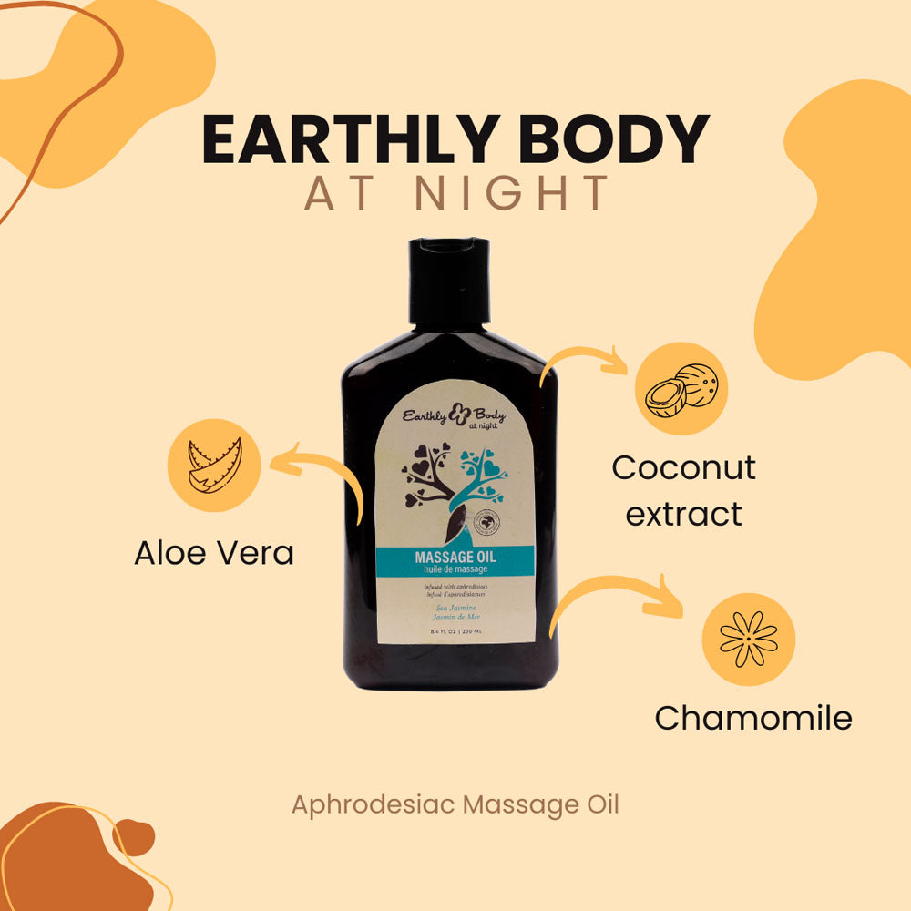 EB Hemp Seed Massage Oil SEA JASMINE - 250 ml - Sea Jasmine Scented Massage Oil - 250 ml Bottle-HSBNMAS831