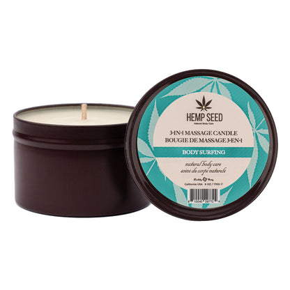 Hemp Seed 3-In-1 Massage Candle - Body Surfing (Aquatic Notes
