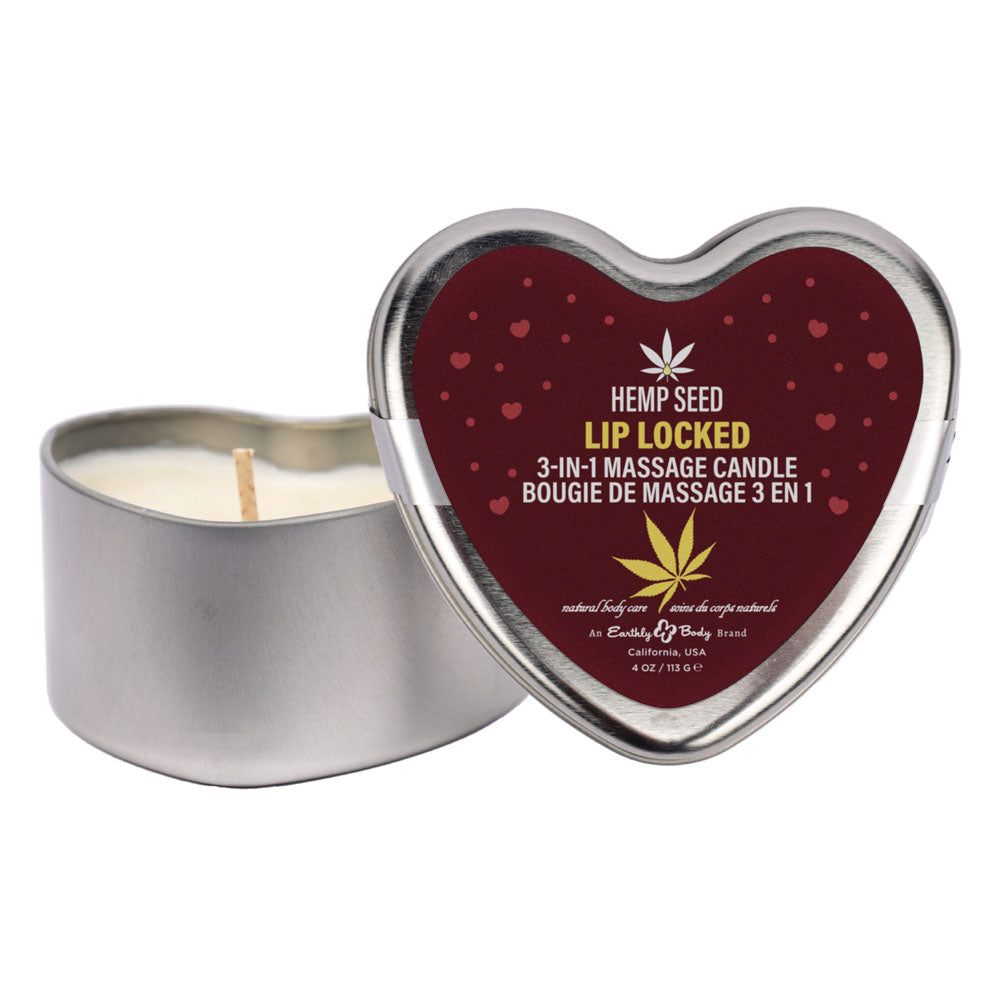 EB Hemp Seed Lovers Heart Candle Display - Counter Display of 12 and Tester - HSCV026D