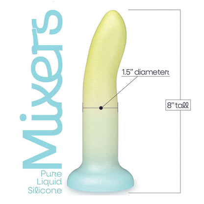 Mixers Lime Rickey - Yellow/Blue 20.3 cm Dildo - IC1330
