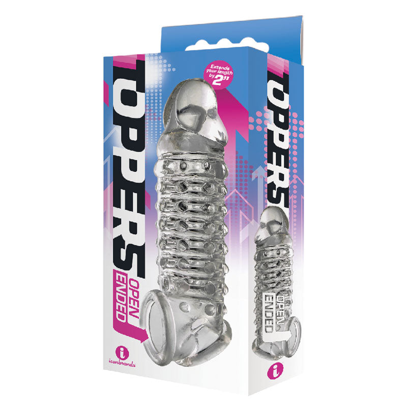 The 9s Toppers Open Ended - Clear Penis Extension Sleeve-IC2675-2