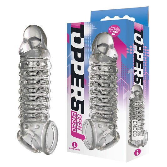 The 9s Toppers Open Ended - Clear Penis Extension Sleeve-IC2675-2