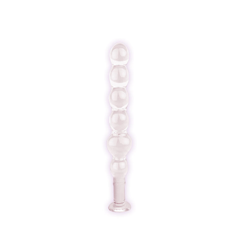 The 9s Glass First Thins, Elliptical - Clear Glass 17.8 cm Anal Beads