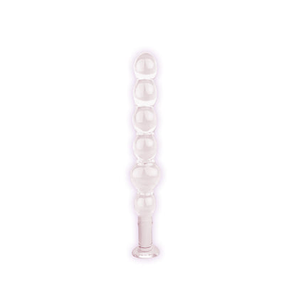 The 9s Glass First Thins, Elliptical - Clear Glass 17.8 cm Anal Beads