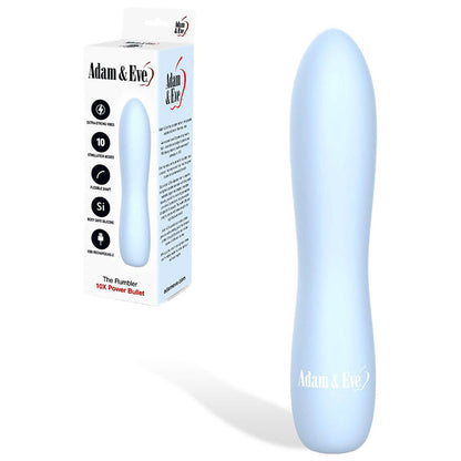 Adam & Eve THE RUMBLER - Light Blue USB Rechargeable Extra Strong Bullet-J928 7200