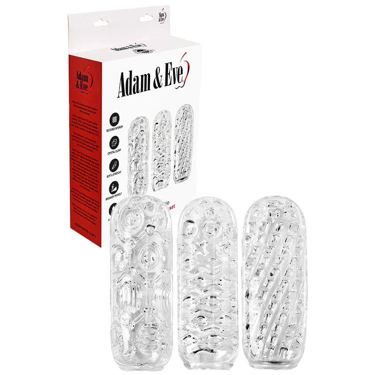 Adam & Eve ADAMS CRYSTAL TRIO - Clear Strokers - 3 Pack-J932 2400