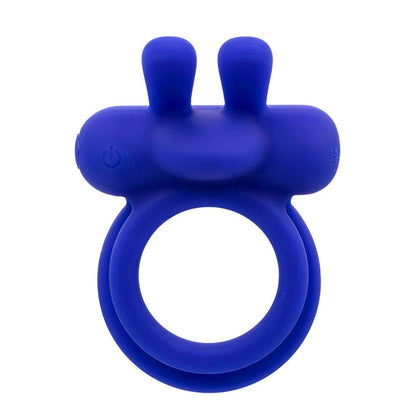 Adam & Eve ROCKIN RABBIT 2.0 - Blue USB Rechargeable Vibrating Cock Ring with Wireless Remote-J937 4000