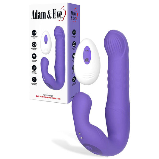 Adam & Eve P-SPOT MILKER - Purple USB Rechargeable Curling & Pulsating Prostate Massager-L032 6900