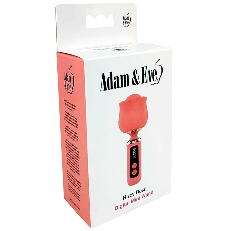 Adam & Eve RIZZY ROSE Mini Wand - Coral - Coral 12.7 cm USB Rechargeable Mini Massager Wand - L693 0900