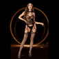 LAPDANCE Suspender Hose Bodystocking - Black - One Size-LC120