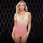 LAPDANCE Rosy Sunset Bodysuit - Cream/Rose - One Size-LC132