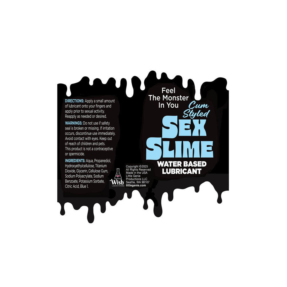 Sex Slime Cum Style Creature Lube - Blue 120 ml - Blue Cum Style Water Based Lubricant - 120 ml Bottle-LGBT.1312