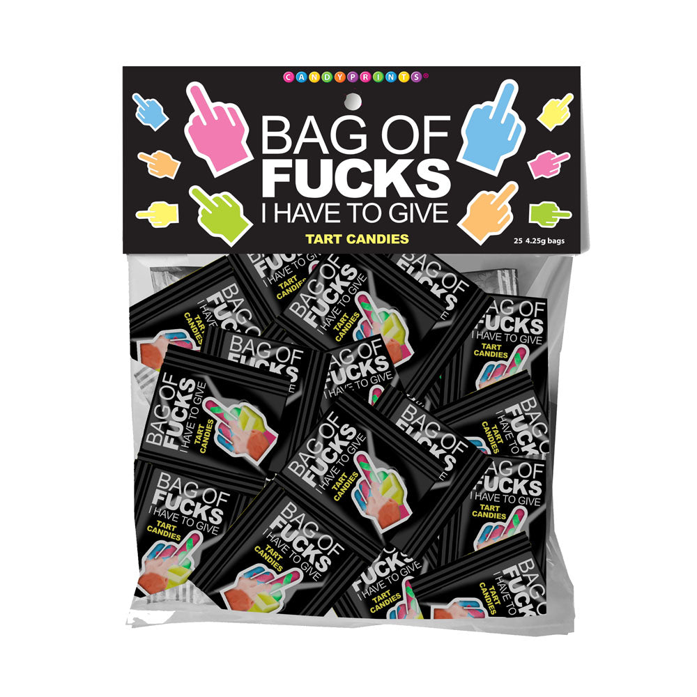 Bag Of Fucks I Have To Give - Bag of 25 - Fruit Flavoured Lollies - Bag of 25 Mini Packs-LGCP.1217