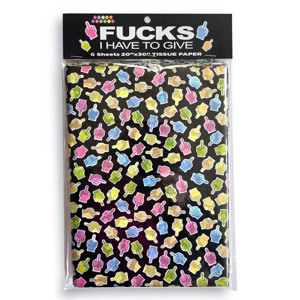 Fucks I Have To Give Tissue Paper Sheets - Novelty Decoration Sheets - 6 Pack-LGCP.1232