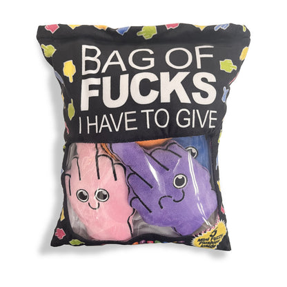 Bag Of Fucks I Have To Give - Mini Fuzzy FU Plushy Pillows - Set of 5 - LGCP.1236