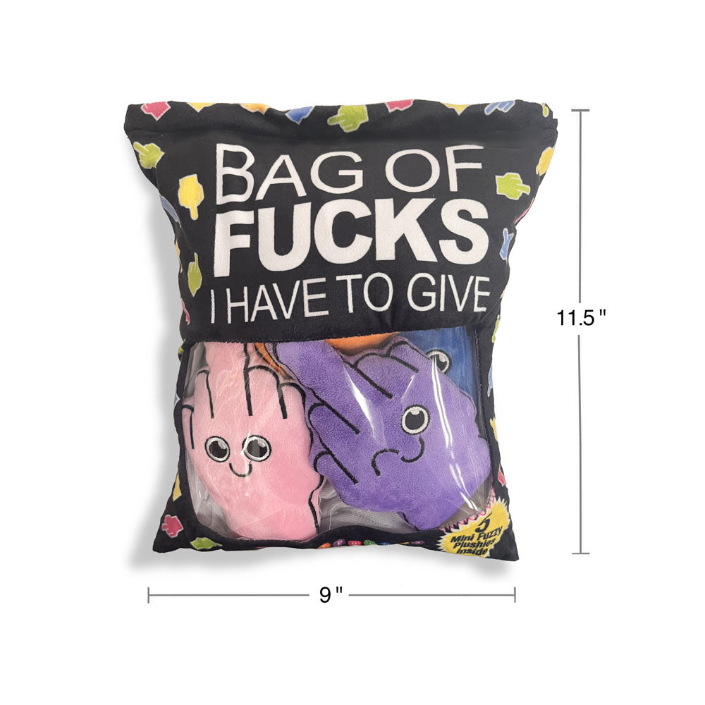 Bag Of Fucks I Have To Give - Mini Fuzzy FU Plushy Pillows - Set of 5 - LGCP.1236