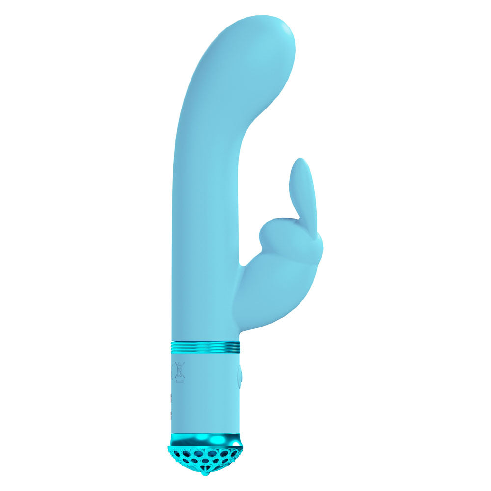 LOVELINE Belle - Blue - Blue 15.6 cm USB Rechargeable Rabbit VIbrator-LOVU062BLU