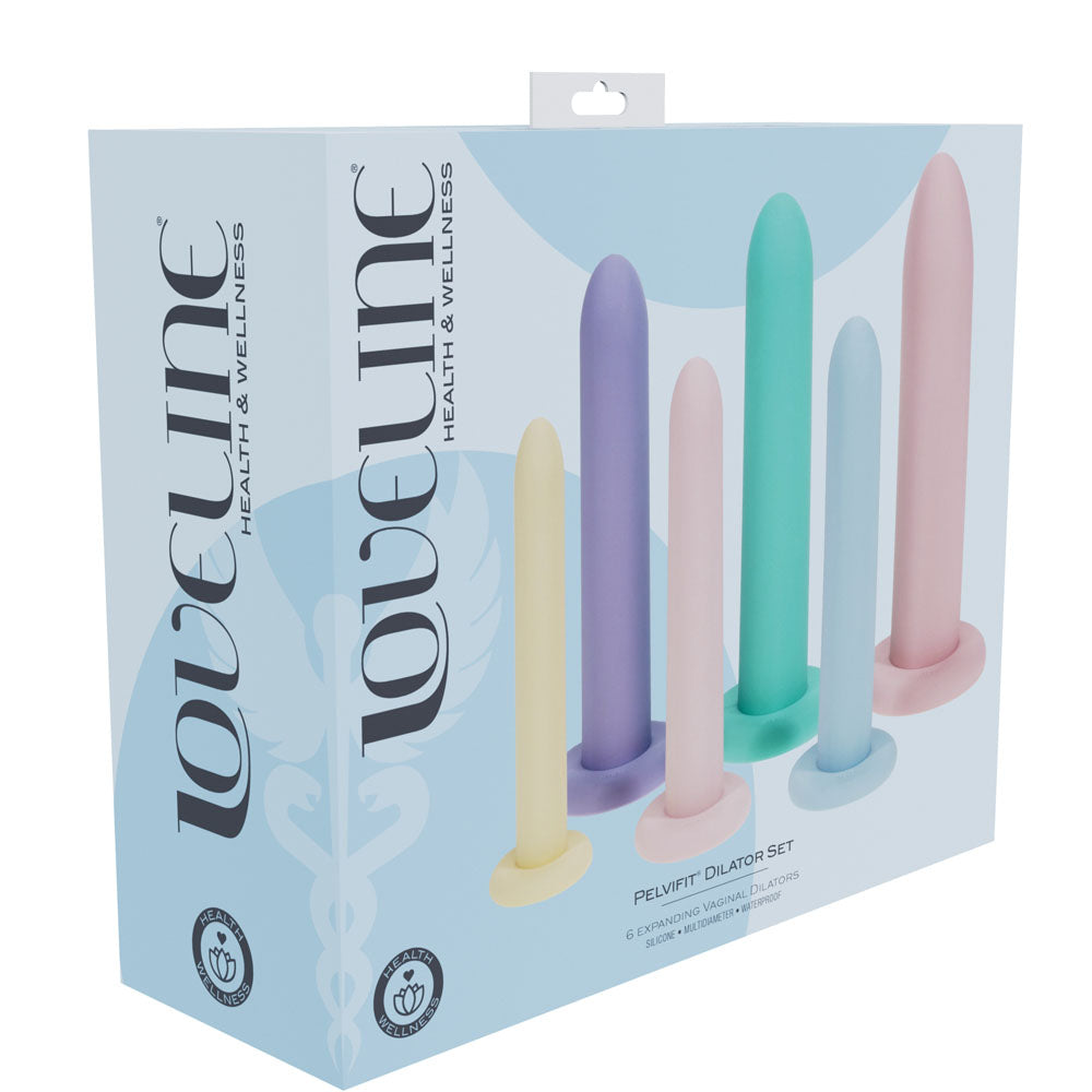 LOVELINE PelviFit Expanding Vaginal Dilator - Coloured Vaginal Dilators - Set of 6 Sizes-LOVU090MUL