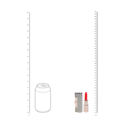 LOVELINE Diamond - Red - Red 8.3 cm USB Rechargeable Lipstick Vibrator - LOVU098IRI