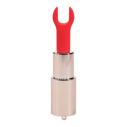 LOVELINE Sparkle - Red 8.3 cm USB Rechargeable Lipstick Vibrator - LOVU099IRI