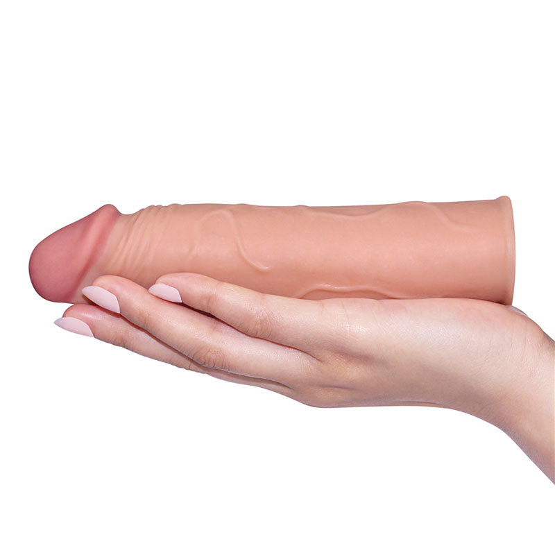 Pleasure X-Tender 1 Sleeve - Flesh 2.54 cm (1) Penis Extension Sleeve-LV1050F